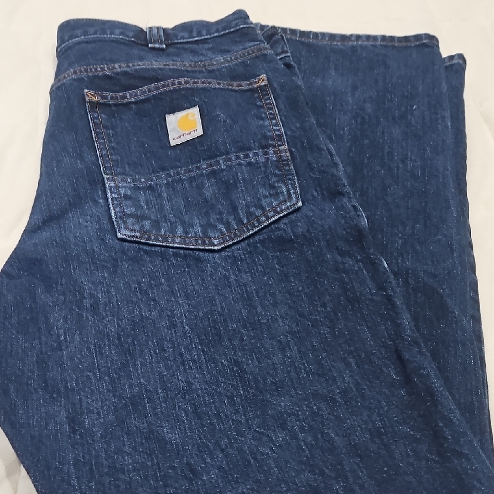 Carhartt Men's Deep Indigo Relaxed Jeans - Picture 6 of 6